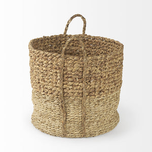 Homeroots Set Of Three Two Tone Wicker Storage Baskets  Wicker 392157