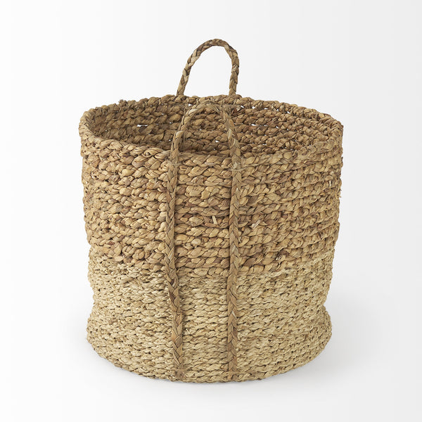 Homeroots Set Of Three Two Tone Wicker Storage Baskets  Wicker 392157