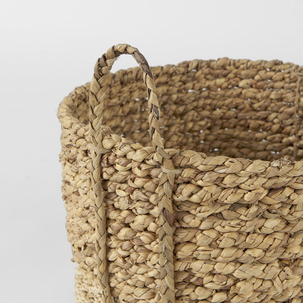 Homeroots Set Of Three Two Tone Wicker Storage Baskets  Wicker 392157