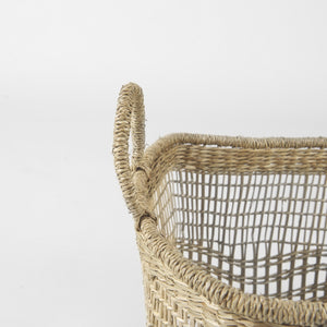 Homeroots Set Of Two 15" Natural Wicker Basket  Wicker 392158