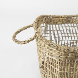 Homeroots Set Of Two 15" Natural Wicker Basket  Wicker 392158