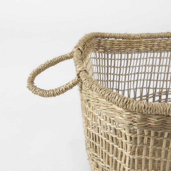 Homeroots Set Of Two 15" Natural Wicker Basket  Wicker 392158