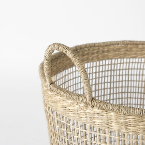 Homeroots Set Of Three 20" Natural Wicker Basket  Wicker 392159