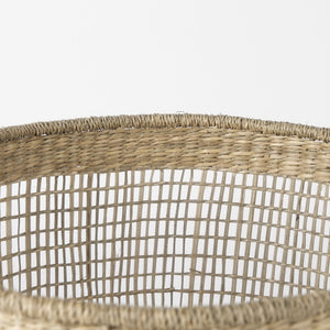 Homeroots Set Of Three 20" Natural Wicker Basket  Wicker 392159