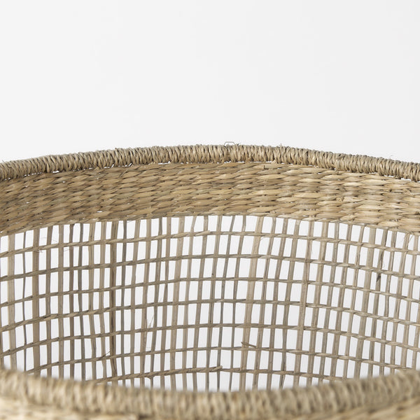 Homeroots Set Of Three 20" Natural Wicker Basket  Wicker 392159