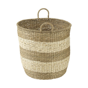 HomeRoots Set of Two Stylish Natural Beige Wicker Baskets for Versatile Storage and Elegant Home Décor 392160