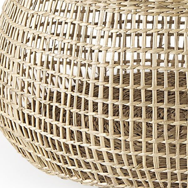 Homeroots Set Of Two Wicker Storage Baskets With Long Handles  Wicker 392167