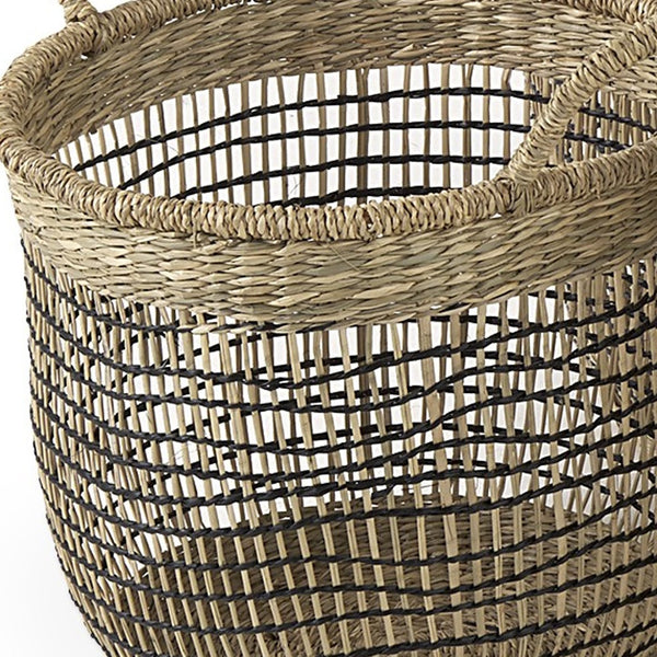 Homeroots Set Of Three Light Brown Storage Baskets  Wicker 392169