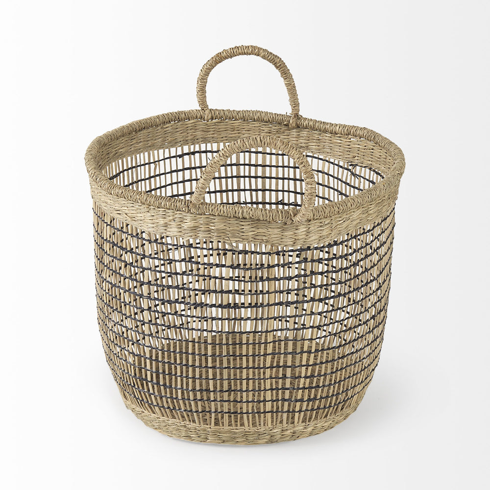 Homeroots Set Of Three Light Brown Storage Baskets  Wicker 392169