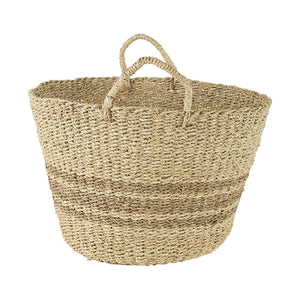 HomeRoots Set of Two Brown Wicker Baskets – Stylish Storage Solution for Home, Versatile & Durable Design 392170