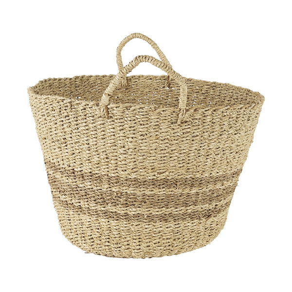 HomeRoots Set of Two Brown Wicker Baskets – Stylish Storage Solution for Home, Versatile & Durable Design 392170