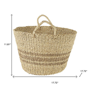 HomeRoots Set of Two Brown Wicker Baskets – Stylish Storage Solution for Home, Versatile & Durable Design 392170