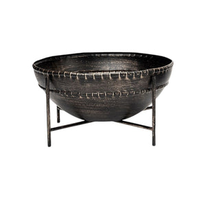 HomeRoots Set of Two Black Metal Decorative Bowls – Modern Sophisticated Accents for Stylish Home Décor 392174