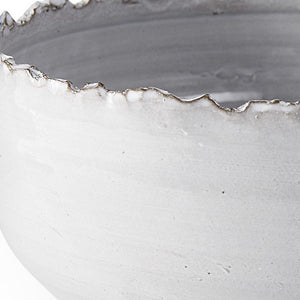 Homeroots Artisan Gray White Ceramic Centerpiece Bowl  Ceramic 392177