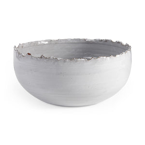 Homeroots Artisan Gray White Ceramic Centerpiece Bowl  Ceramic 392177