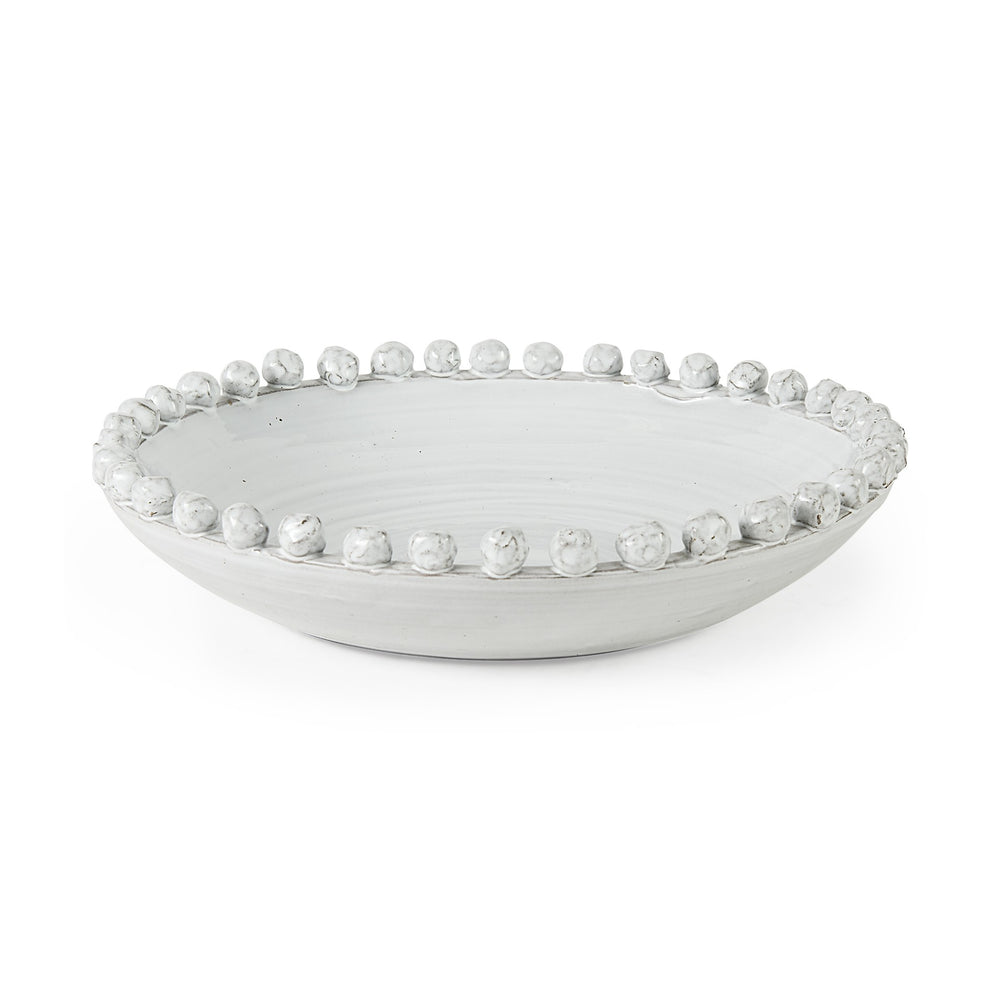 Homeroots Off White Ceramic Centerpiece Bowl  Ceramic 392180