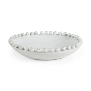 Homeroots Off White Ceramic Centerpiece Bowl  Ceramic 392180
