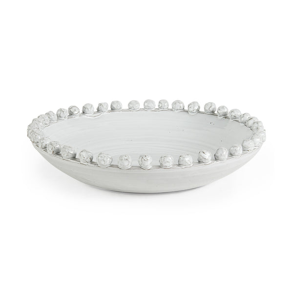 Homeroots Off White Ceramic Centerpiece Bowl  Ceramic 392180