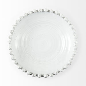 Homeroots Off White Ceramic Centerpiece Bowl  Ceramic 392180