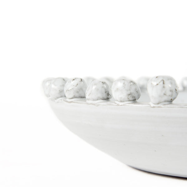 Homeroots Off White Ceramic Centerpiece Bowl  Ceramic 392180