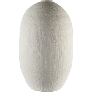 Homeroots 32" Narrow White Textured Ceramic Vase  Ceramic 392189