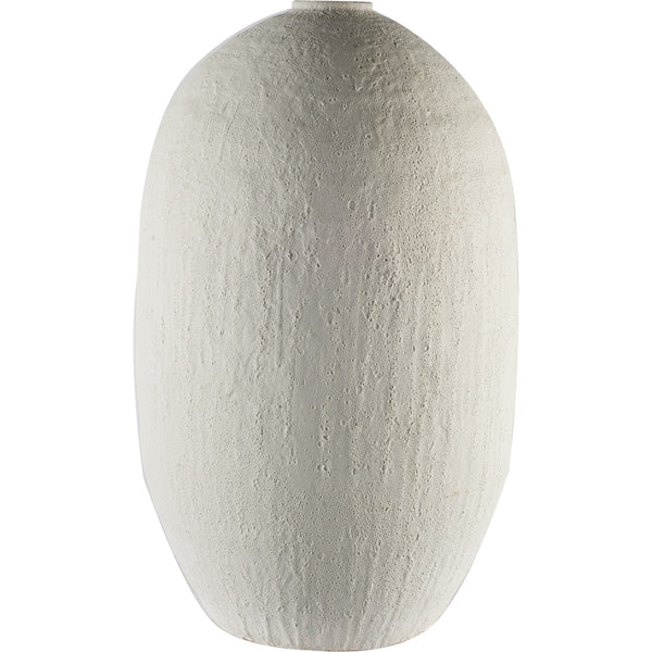 Homeroots 32" Narrow White Textured Ceramic Vase  Ceramic 392189