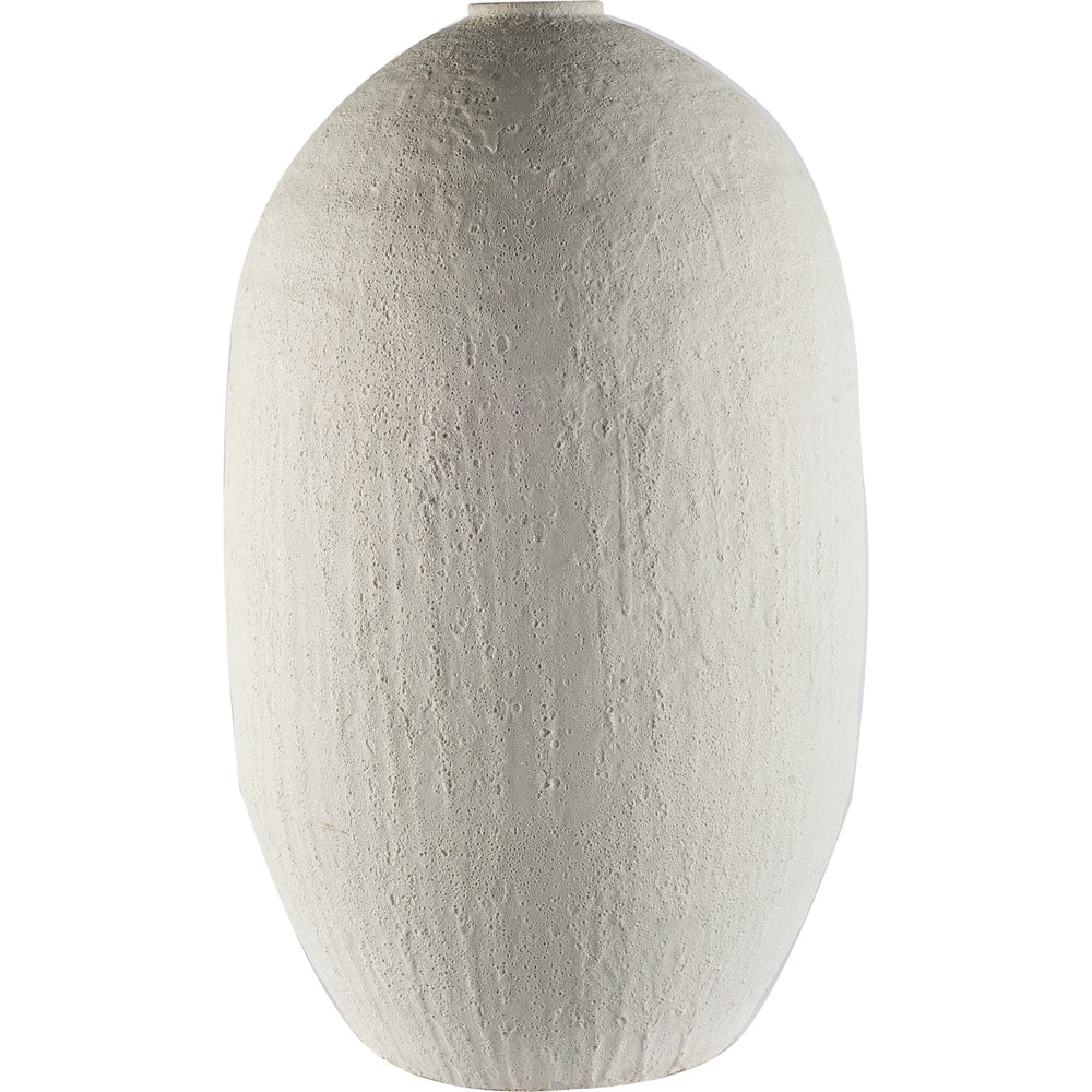 Homeroots 32" Narrow White Textured Ceramic Vase  Ceramic 392189
