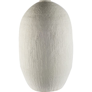 Homeroots 32" Narrow White Textured Ceramic Vase  Ceramic 392189