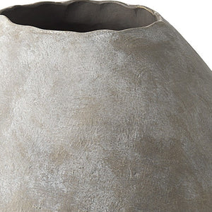 Homeroots Kyros Natural Wash 23" Earthy Ceramic Oval Vase  Ceramic 392190