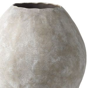Homeroots Kyros Natural Wash 28" Earthy Ceramic Oval Vase  Ceramic 392191