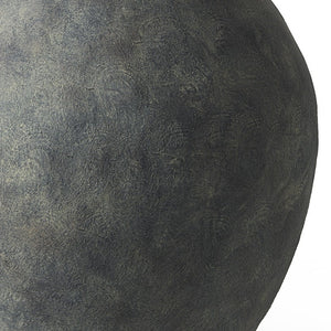 Homeroots Kyros Gray 23" Earthy Ceramic Oval Vase  Ceramic 392192