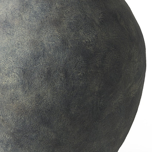 Homeroots Kyros Gray 23" Earthy Ceramic Oval Vase  Ceramic 392192