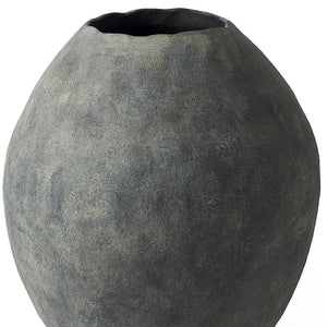 Homeroots Kyros Gray 23" Earthy Ceramic Oval Vase  Ceramic 392192