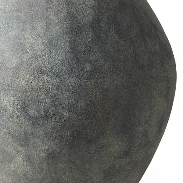 Homeroots Kyros Gray 28" Earthy Ceramic Oval Vase  Ceramic 392193