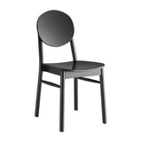 Octavio Side Chair in Black Stained Beech Wood Frame with Black Stained Plywood Seat and Back - Set of 2 39222-BLK EuroStyle