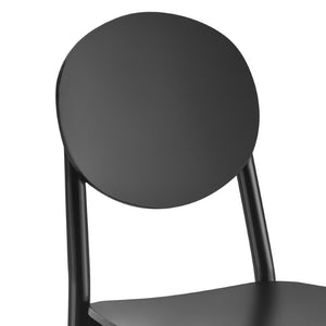 EuroStyle Octavio Bentwood Dining Side Chairs Solid Beech Sculptural Black Set of Two 39222-BLK
