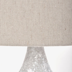 HomeRoots 31" Gray Lamp Base with Elegant Beige Shade – Timeless Design for Living Room & Bedroom Ambiance 392233