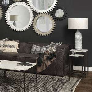 HomeRoots 31" Gray Lamp Base with Elegant Beige Shade – Timeless Design for Living Room & Bedroom Ambiance 392233