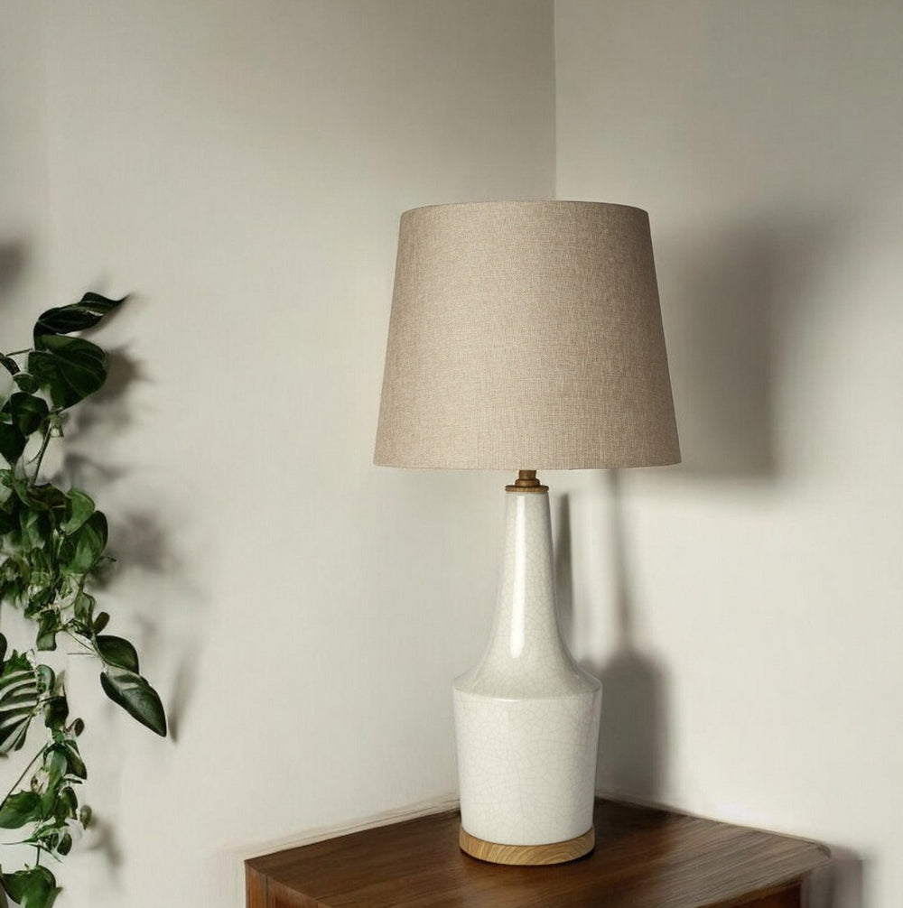 HomeRoots 29" Brown Lamp Base - Customizable LED Lighting for Stylish Ambiance in Your Home or Office Decor 392234