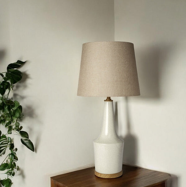 HomeRoots 29" Brown Lamp Base - Customizable LED Lighting for Stylish Ambiance in Your Home or Office Decor 392234