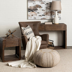 HomeRoots 29" Brown Lamp Base - Customizable LED Lighting for Stylish Ambiance in Your Home or Office Decor 392234