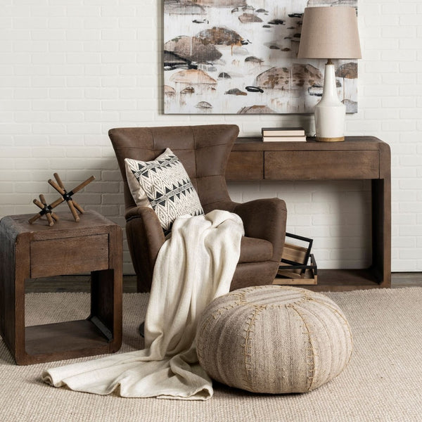 HomeRoots 29" Brown Lamp Base - Customizable LED Lighting for Stylish Ambiance in Your Home or Office Decor 392234