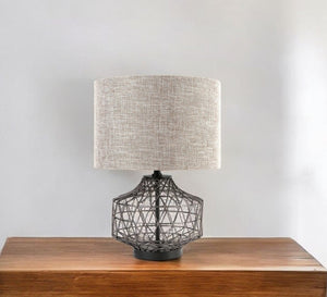 HomeRoots 20" Versatile Black Lamp Base with Customizable Shade Options for Modern and Traditional Décor 392236