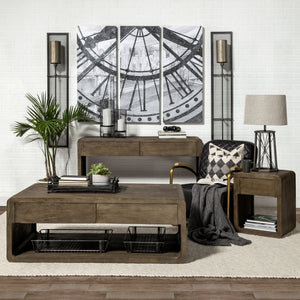 Homeroots 29" Bronze Lamp Base Led With Beige Shade   392237