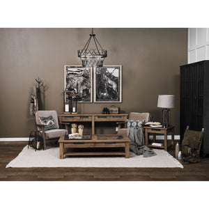 Homeroots 29" Bronze Lamp Base Led With Beige Shade   392237