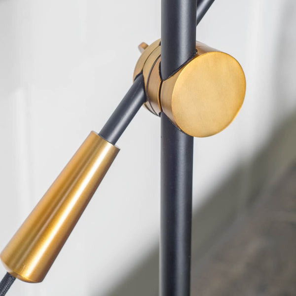 Homeroots 26" Black Metal Swing Arm With Black Cone Shade   392239