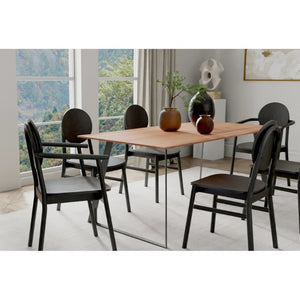 EuroStyle Octavio Bentwood Armchair Solid Beech Frame Architectural Black Finish Home Office 39224-BLK