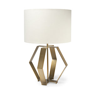 Homeroots Gold Geometric Design Table Lamp   392242