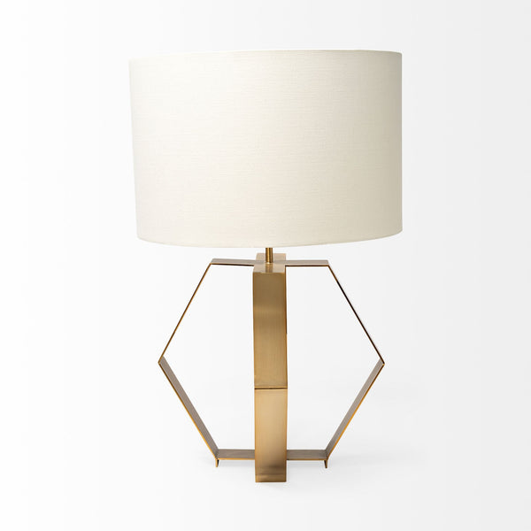 Homeroots Gold Geometric Design Table Lamp   392242