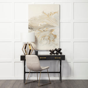 Homeroots Gold Geometric Design Table Lamp   392242